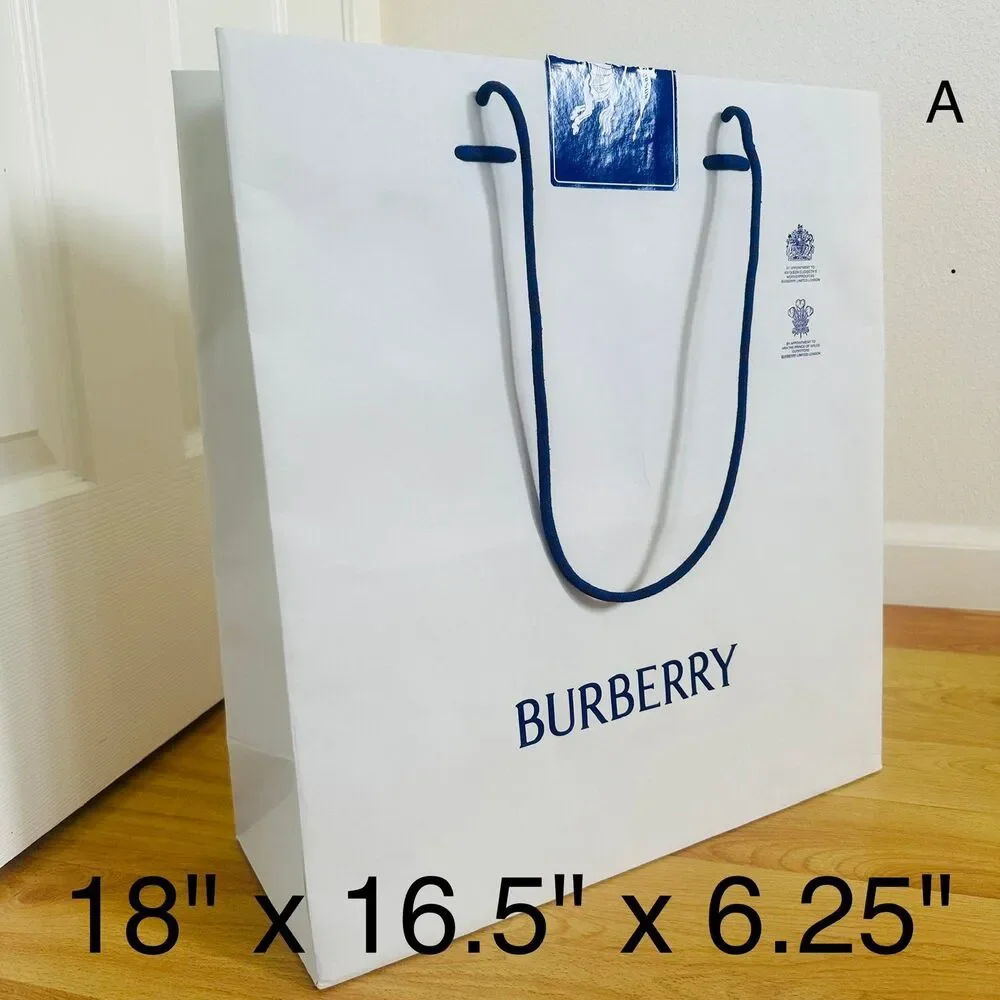 Burberry Paper Shopping Gift Bag Bundle - 5 gift bags
